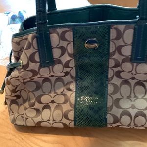 Coach signature shoulder purse